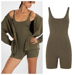 Fendi x Skims Embossed Romper (Sz IT 36 / US 0) Illinois Green Logo Onesie